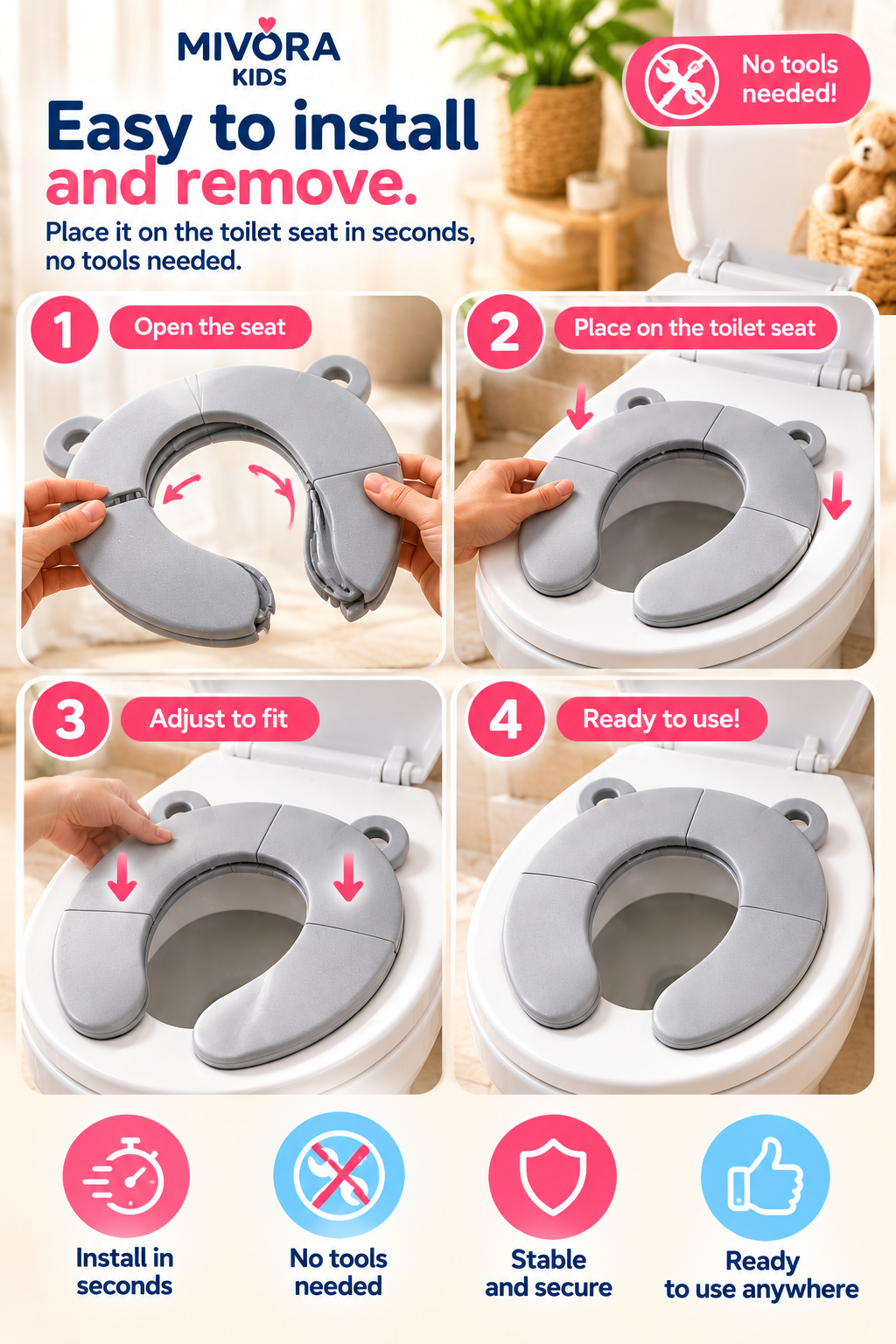 Mivora Fold&Go easy installation steps