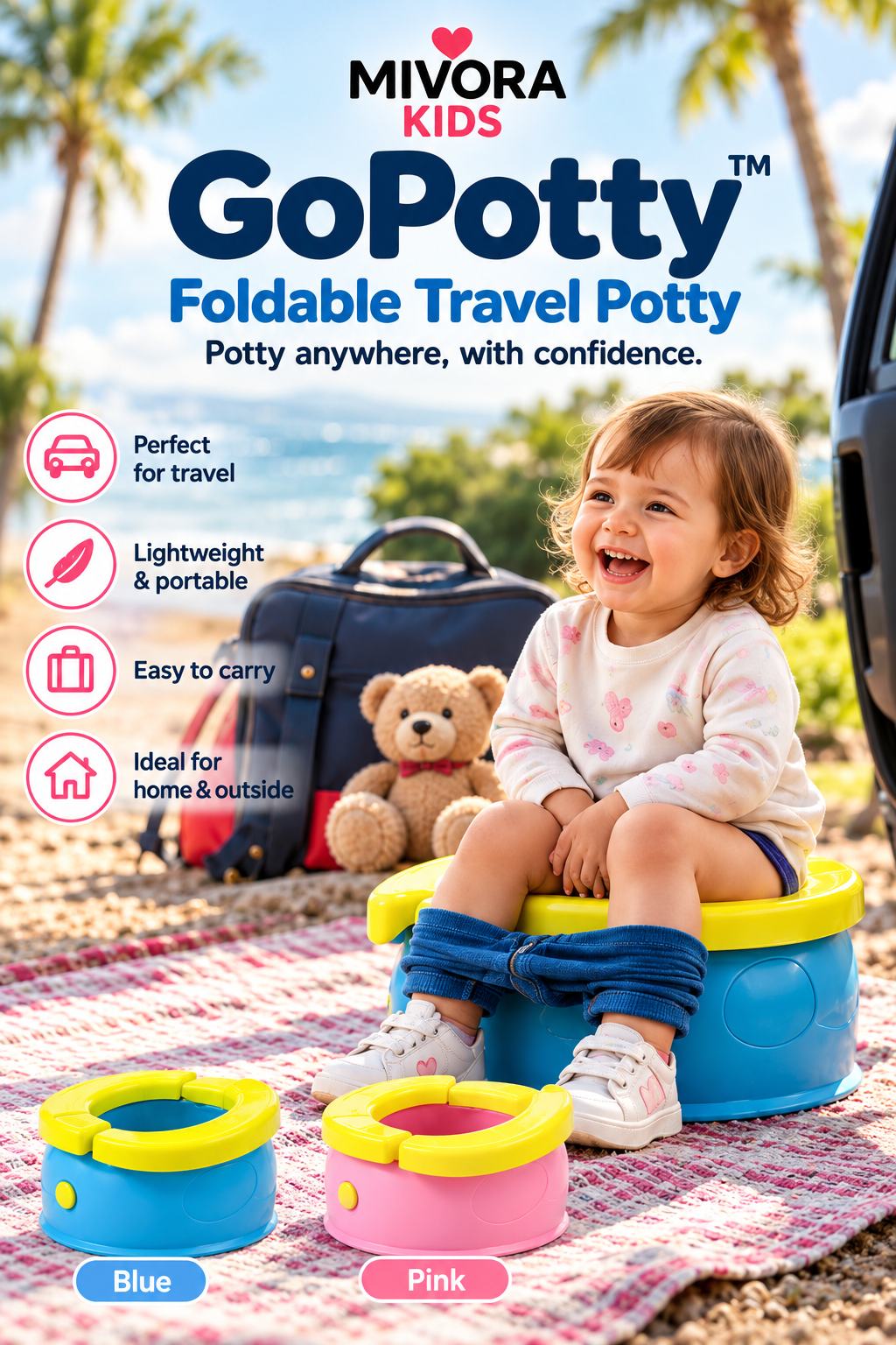 Mivora GoPotty foldable travel potty