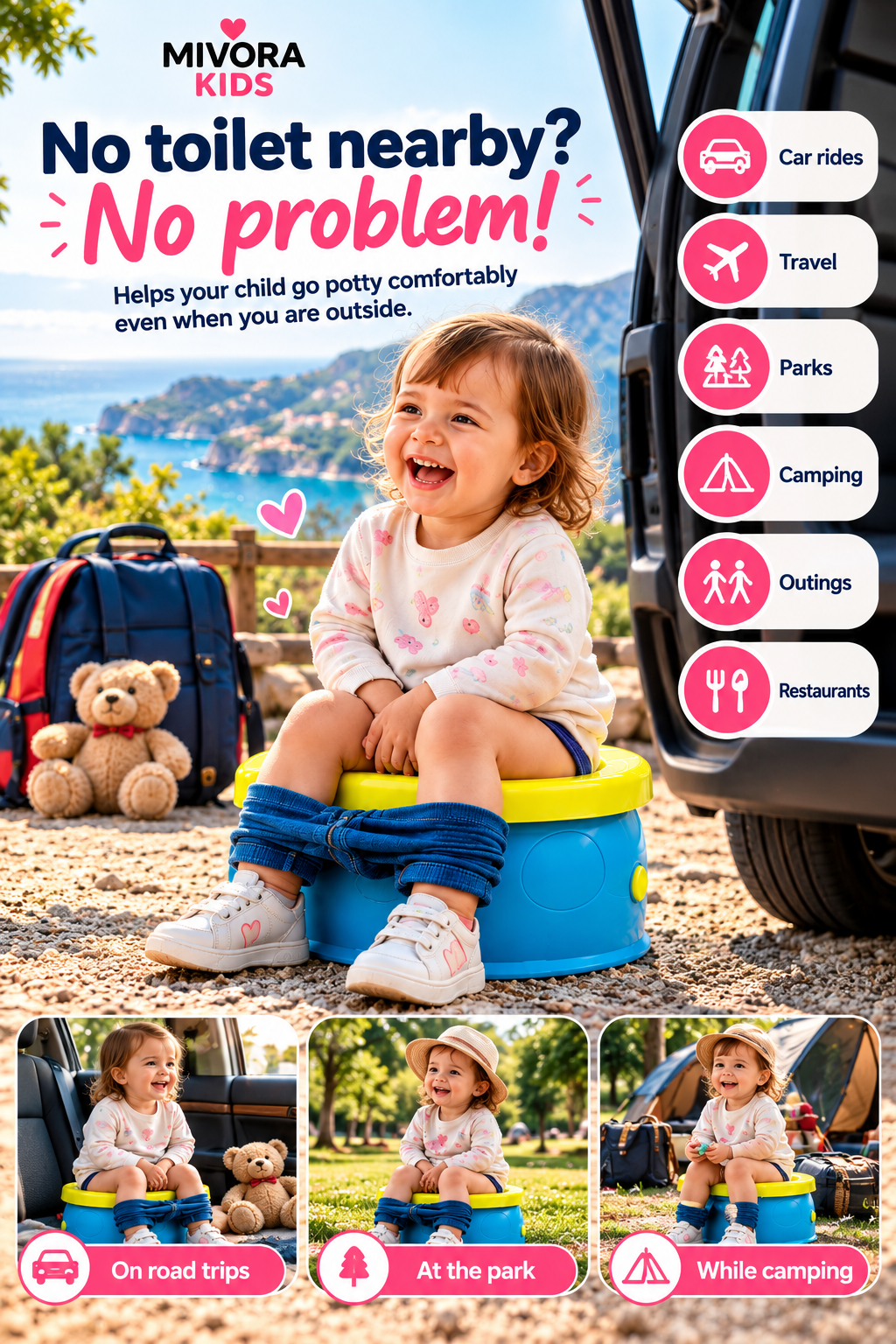 Mivora GoPotty for travel and outdoor use