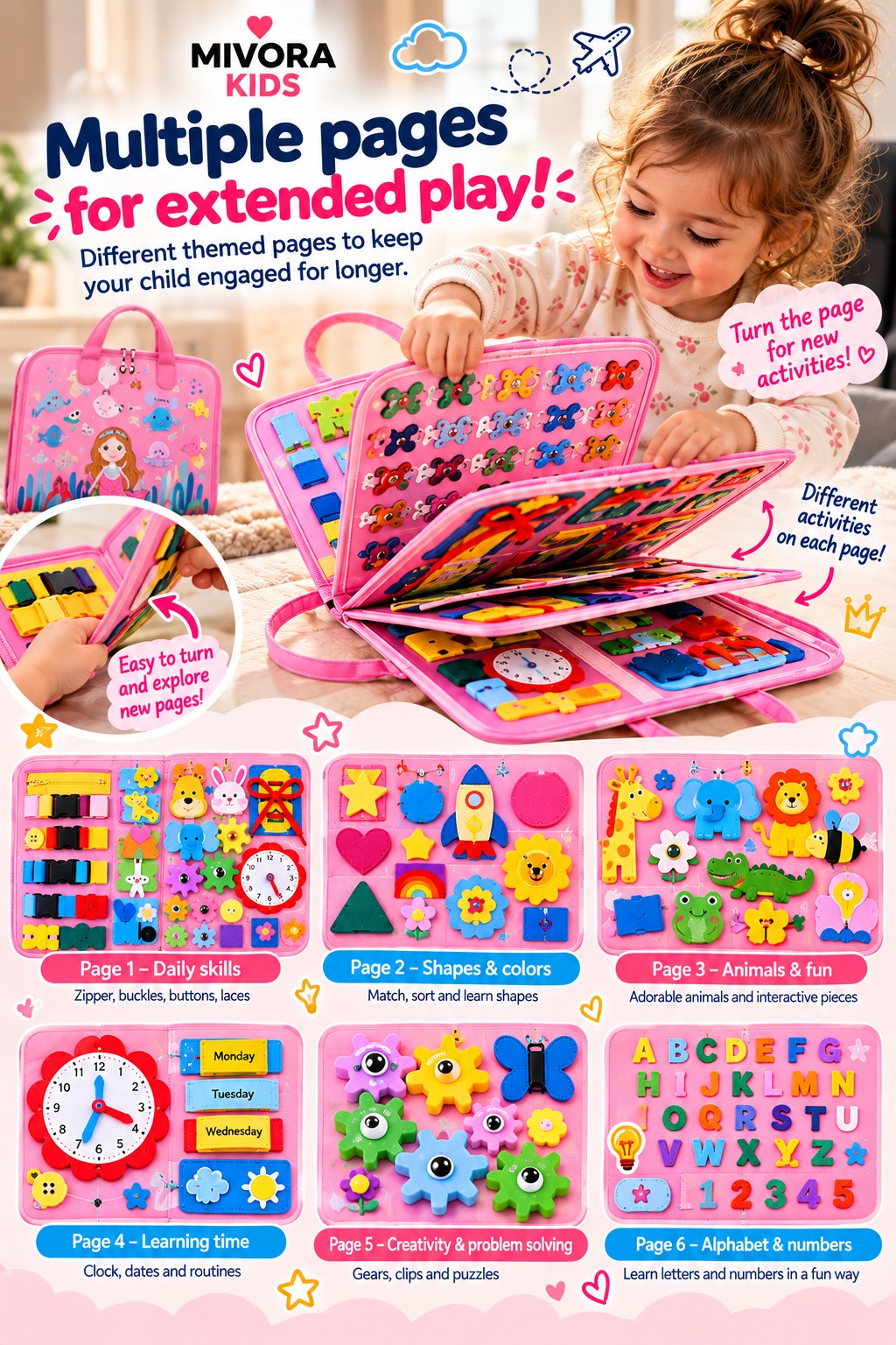 Multiple pages for extended play