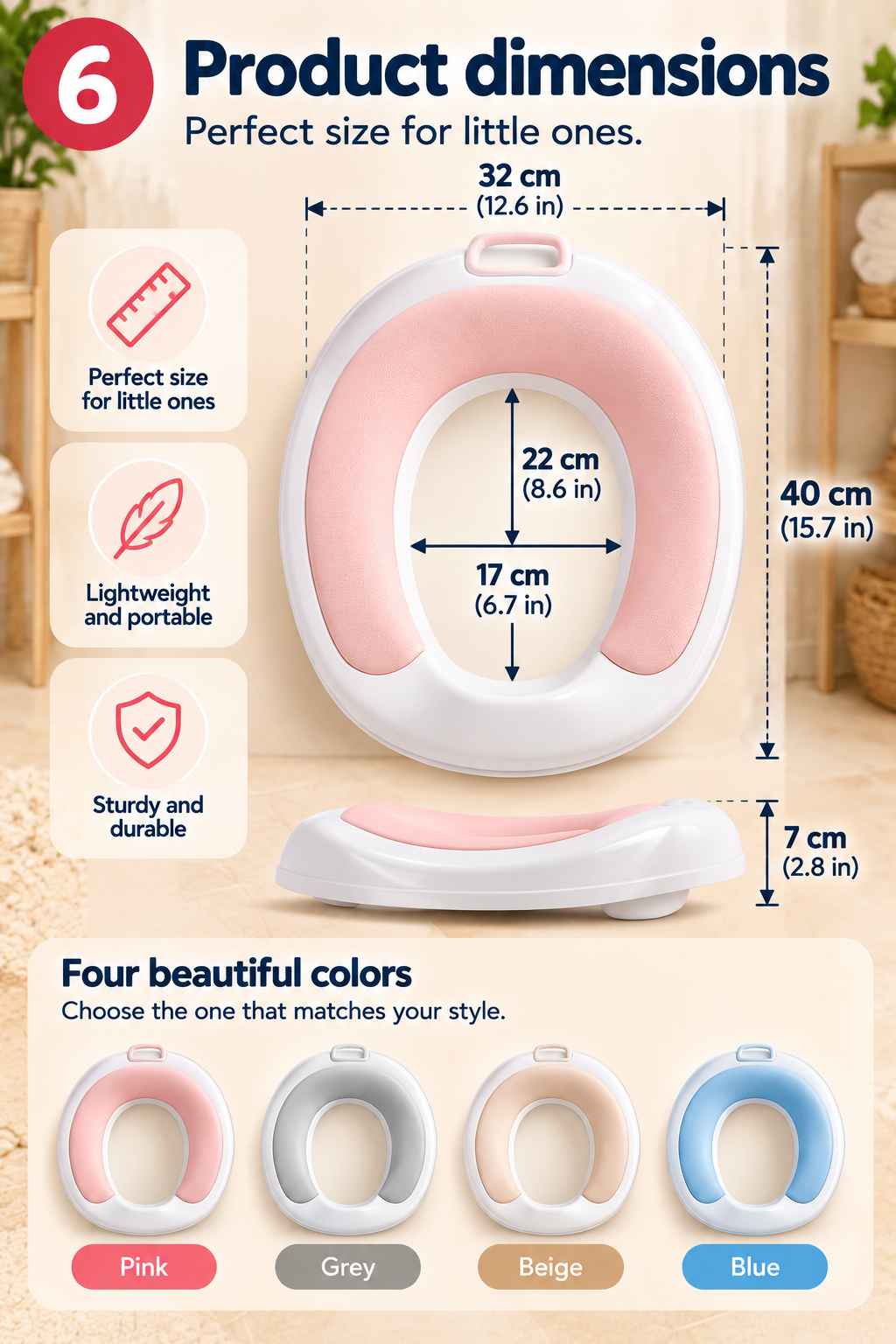 Mivora Little Steps™ Toddler Toilet Seat - image 6