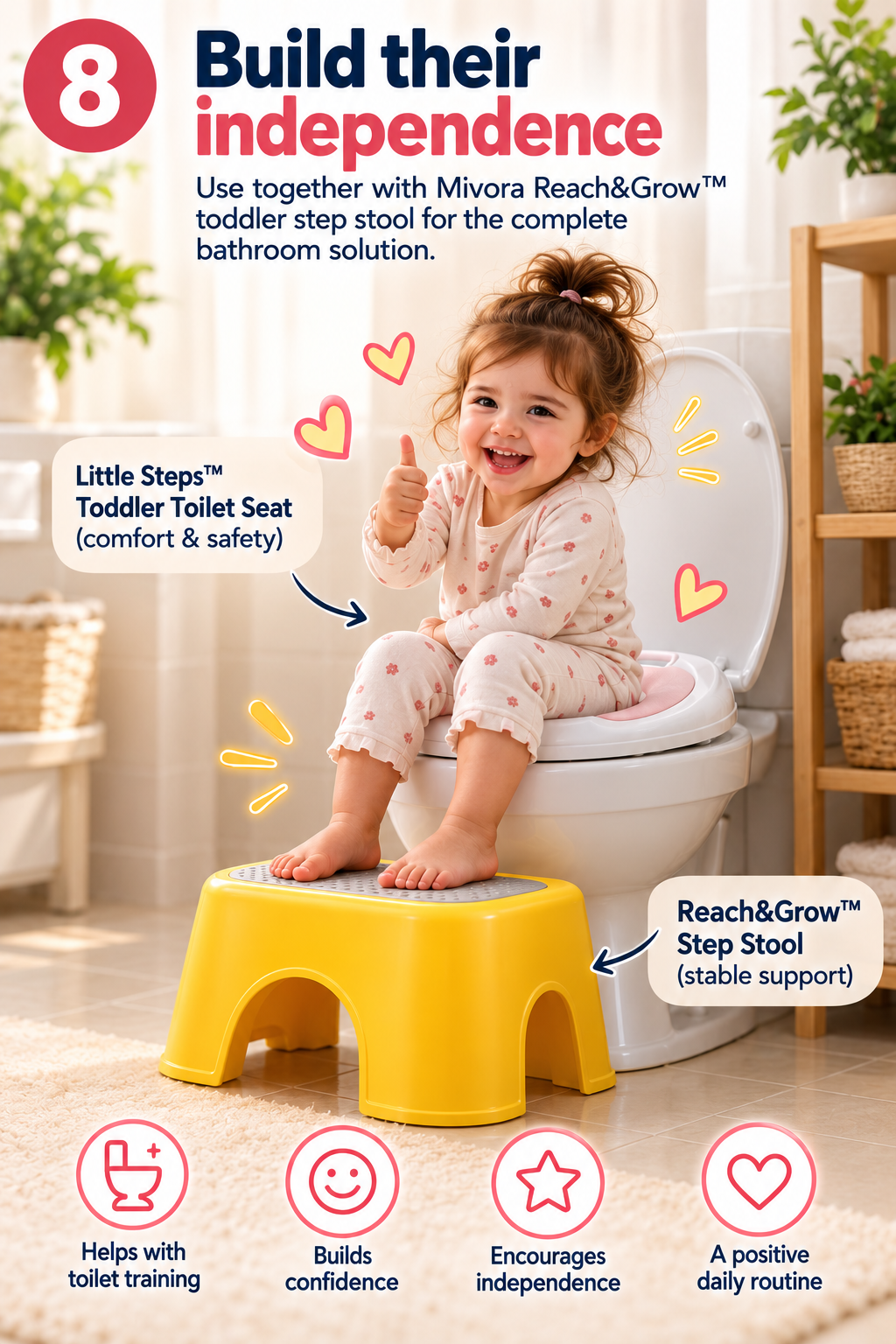 Mivora Little Steps™ Toddler Toilet Seat - image 8