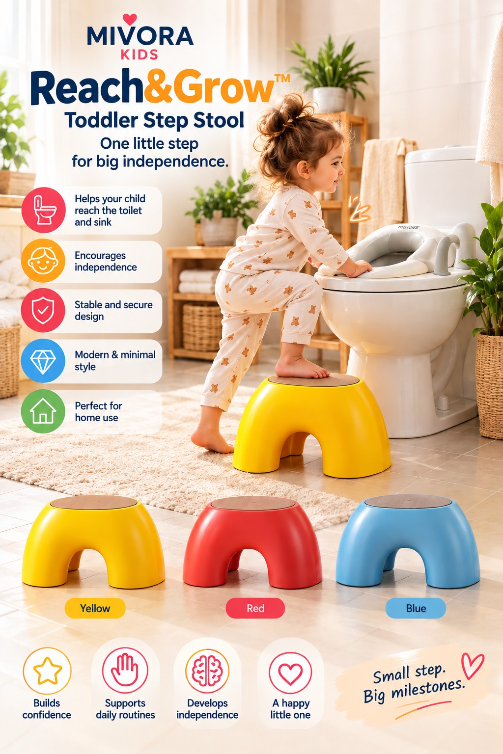 Mivora Reach&Grow™ Toddler Step Stool - image 1