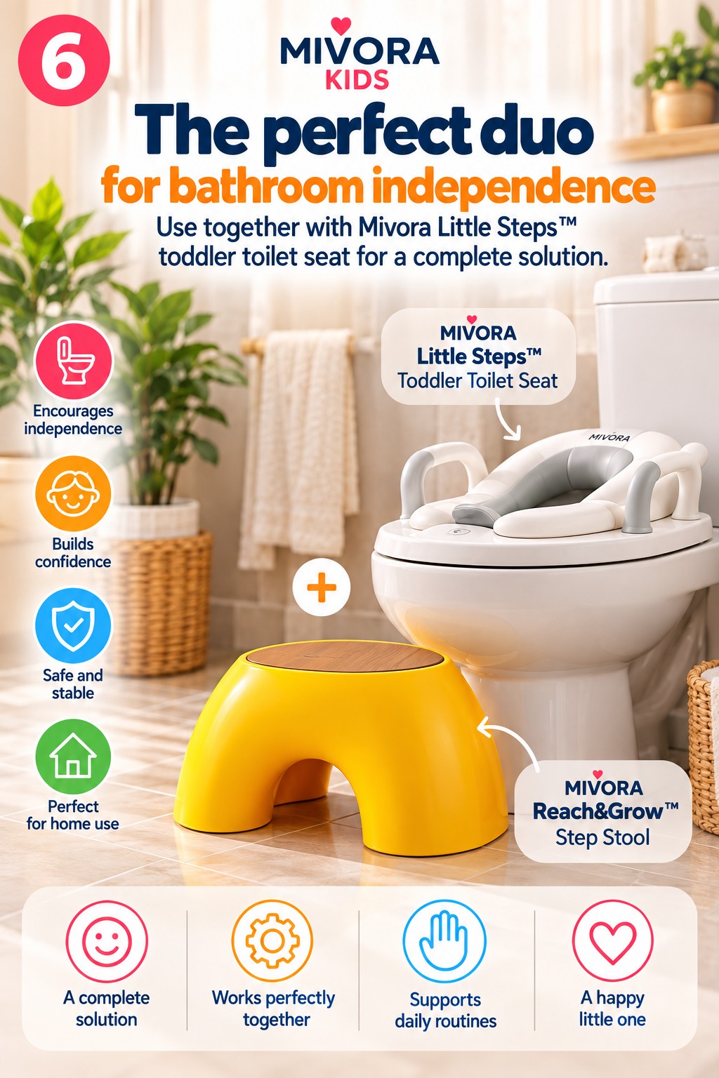 Mivora Reach&Grow™ Toddler Step Stool - image 6