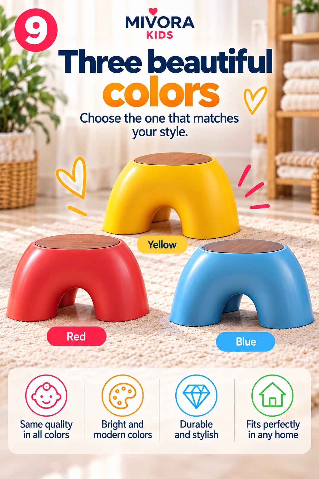 Mivora Reach&Grow™ Toddler Step Stool - image 9