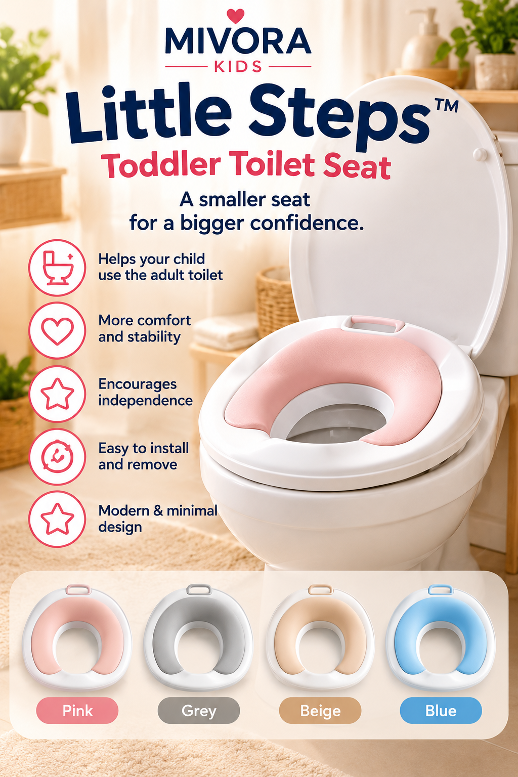 Mivora Little Steps™ Kleinkind-Toilettensitz
